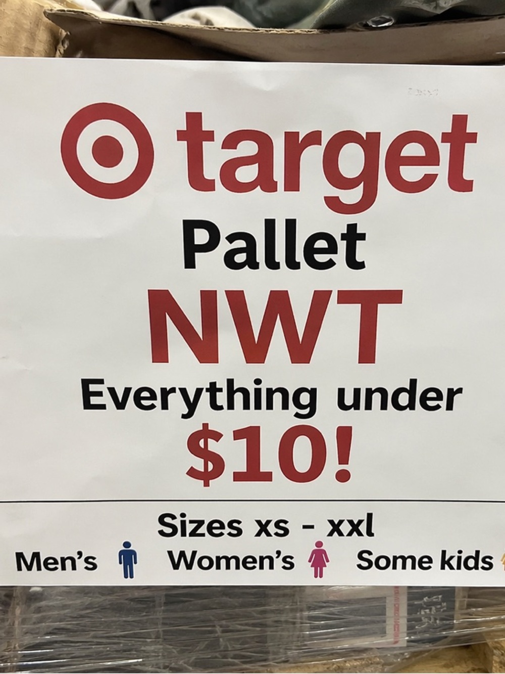 Target Red and Black 'Pallet NWT' Retail Sign
